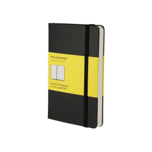 Moleskine Pocket Squared Hardcover Notebook Black