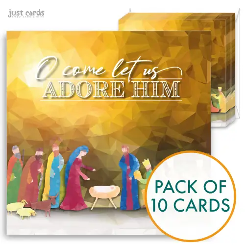 Nativity Christmas Cards (Pack Of 10)