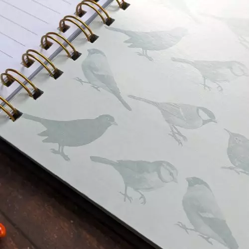 A5 Wiro Notebook With Dividers - Patricia Maccarthy Birds