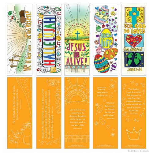 10 Easter Colouring Bookmarks (1 of Each 10 Designs)