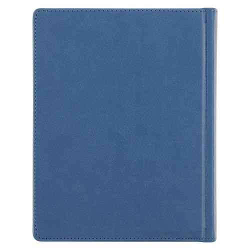 KJV Note-Taking Bible-Blue Floral Faux Leather Hardcover