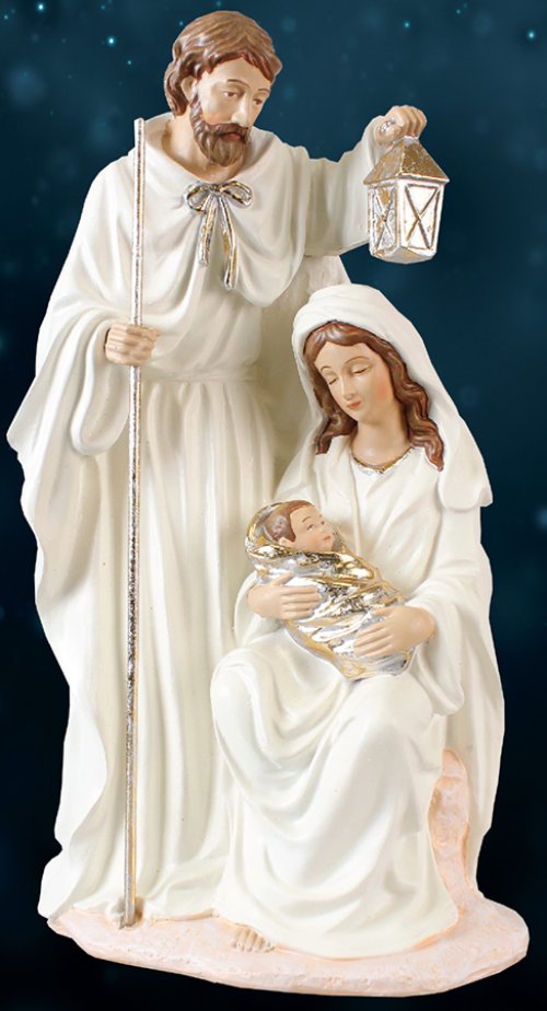 14" Resin Holy Family Nativity Statue