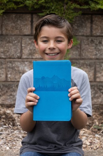 NLT Go Bible for Kids  (LeatherLike, Blue Mountains)