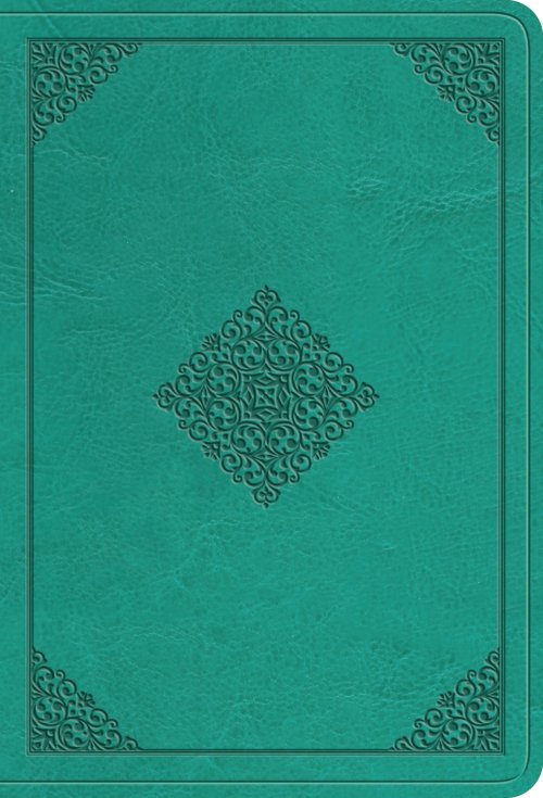 ESV Value Large Print Compact Bible (TruTone, Teal, Ornament Design)