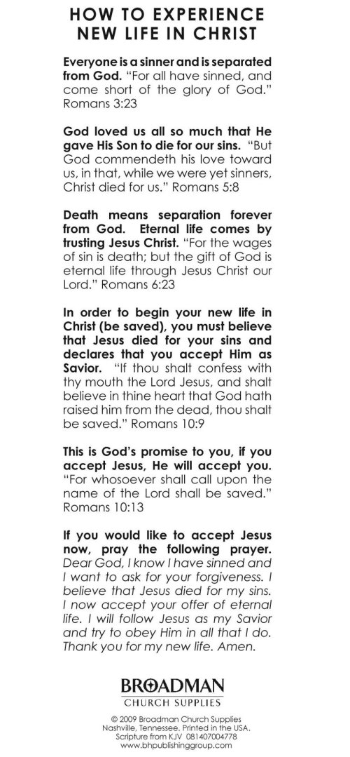 General Worship Bookmark: John 3:16 (Package of 25)