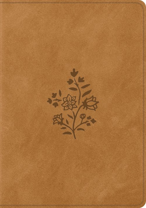 ESV Single Column Journaling Bible, Large Print (TruTone, Nubuck Caramel, Wildflower Design)