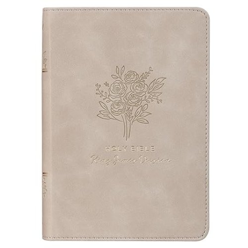 KJV Bible Compact Faux Leather, Taupe