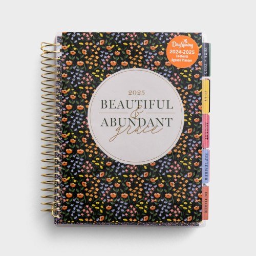 2025 Beautiful And Abundand Grace-18 Month Agenda Planner-U1748