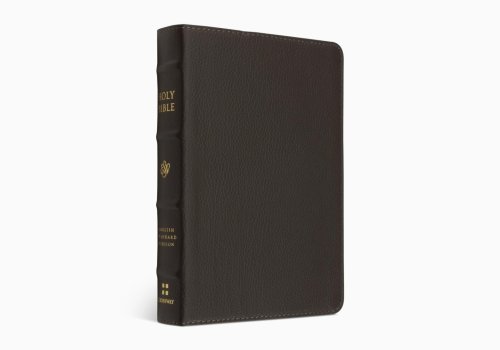 ESV Large Print Compact Bible, Red Letter (Buffalo Leather, Deep Brown)