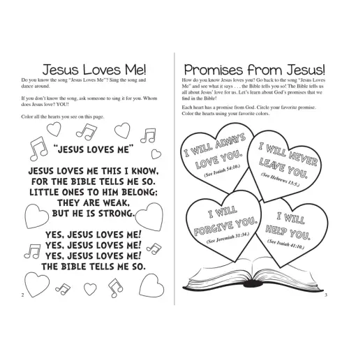 Jesus Loves Me Activity Books and Gospel Fun For Little Ones (Pack of 12) - Age 3-6