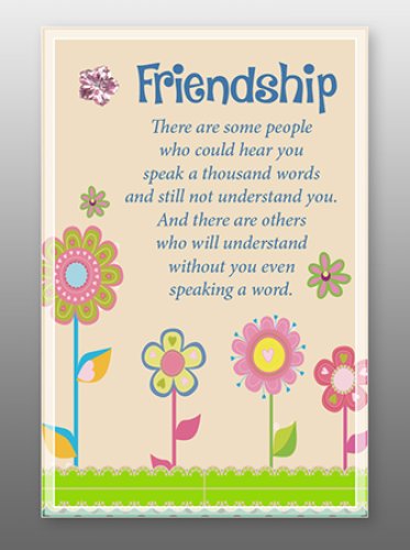 Friendship Glass Plaque