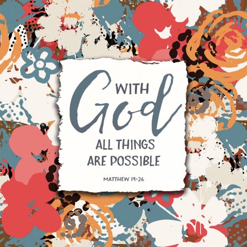 With God All Things Are Possible - Greeting Card