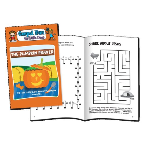 Pumpkin Prayer Activity Books and Gospel Fun For Little Ones (Pack of 12) - Age 3-6