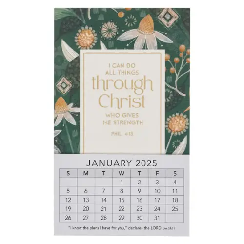 2025 Mini Magnetic Calendar: I Can Do All Things Through Chr