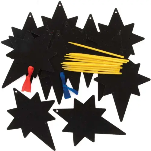 Nativity Star Scratch Art Decorations (Pack of 12)