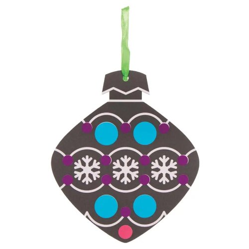 Christmas Bauble Dotty Art Decorations (Pack of 12)