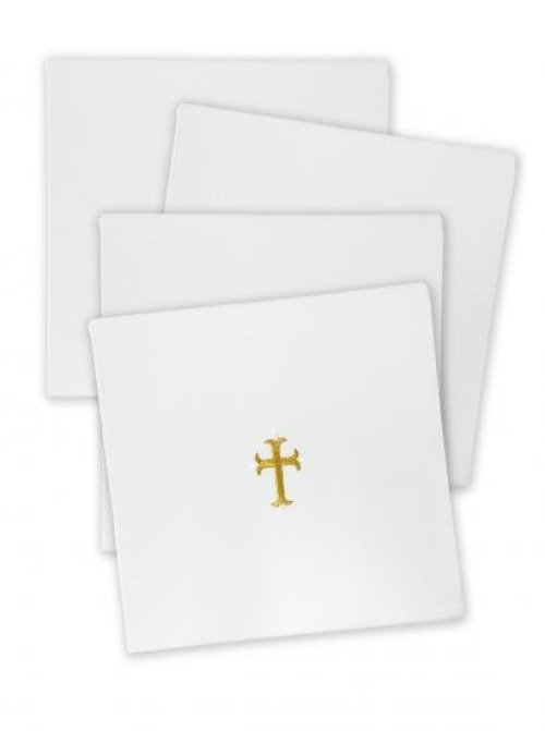 NEW Set of 4 Poly Cotton with Gold Cross