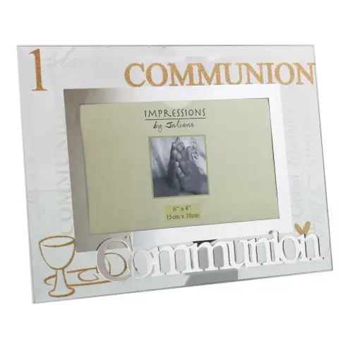 Friends & Family Glass Frame 3D Words 6x4 Communion