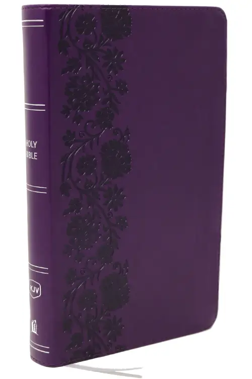 KJV Giant Print End-of-Verse Reference Bible, Purple Leathersoft, Red Letter, Comfort Print