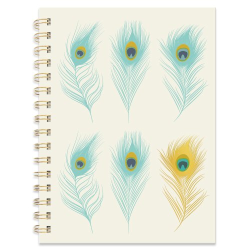 A5 Wiro Notebook with Dividers - Peacock Feathers