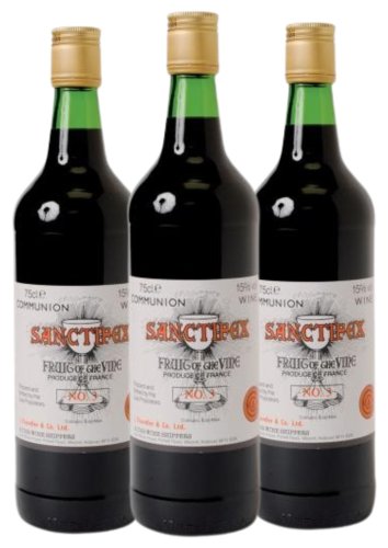 Pack of 3 Communion Wine - Red - Sanctifex No.3