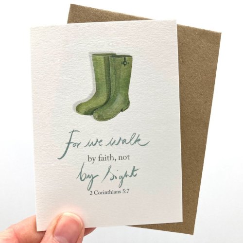 Walk Little Note Encouragement Single Card