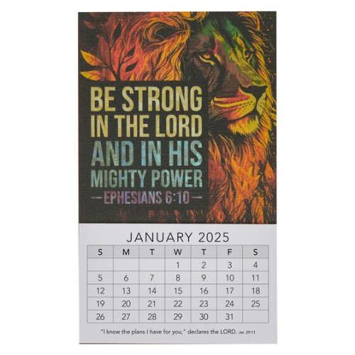 2025 Mini Magnetic Calendar: Be Strong In The Lord