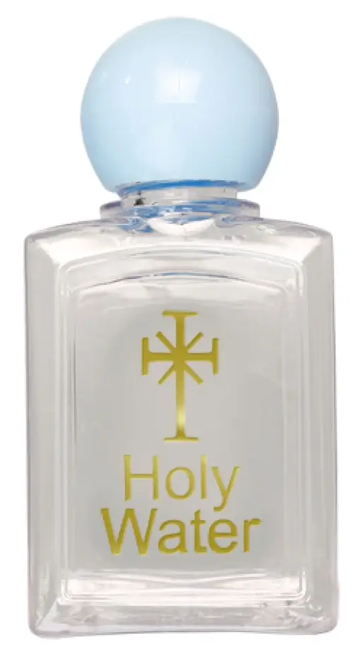 Gold Blocked Plastic Holy Water Bottle (150ml) - Single