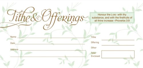 Envelope: Tithe and Offerings (Box of 52)