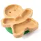 Bamboo Gingerbread Man Christmas Plate - Christmas Green