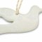 Dove Soapstone Christmas Decoration - Natural