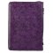 XL Purple Paisley Faux Leather Faith Zippered Bible Cover w/Handle -Hebrews 11:1