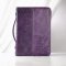 XL Purple Paisley Faux Leather Faith Zippered Bible Cover w/Handle -Hebrews 11:1