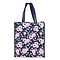 Tote Navy Floral Printed Be Still Psa. 46:10