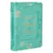 Medium Be Still and Know Turquoise Faux Leather Fashion Bible Cover - Psalm 46:10