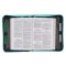 Medium Be Still and Know Turquoise Faux Leather Fashion Bible Cover - Psalm 46:10