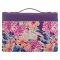 Large Purple Floral Blessed Is The One Faux Leather Fashion Bible Cover - Jeremiah 17:7