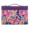 Large Purple Floral Blessed Is The One Faux Leather Fashion Bible Cover - Jeremiah 17:7