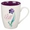 Purple Bloom Be Still Ceramic Coffee Mug – Psalm 46:10