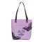 Butterfly Tote Bag - Be Still and Know , Purple and Black Felt and Faux Leather Fashion Bible Cover , - Psalm 46:10One Size