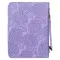 Large Saved by Grace Hydrangea Lavender Faux Leather Fashion Bible Cover - Ephesians 2:8