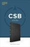 CSB Thinline Bible, Black Genuine Leather