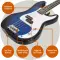 3rd Avenue Bass Guitar Pack - Blueburst