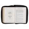 Burgundy and Black Faux Leather King James Version Study Bible with Thumb Index and Zippered Closure