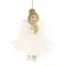 Handmade Felt Fair trade Christmas Angel Hanging Tree Decoration - White