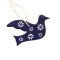 Dove Soapstone Christmas Decoration - Dark Blue - Flower