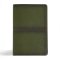 CSB Men's Daily Bible, Olive LeatherTouch, Indexed