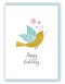 'Happy Birthday' (Birds of Joy) A6 Greeting Card with bible verse inside