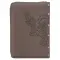 Floral Dusty Taupe Faux Leather Large Print Compact King James Version Bible