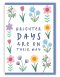 'Brighter Days' (Spring version) with bible verse A6 Greeting Card